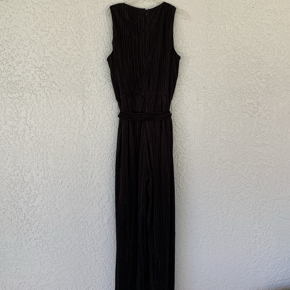 Anne Klein belted Elegant Black jumpsuit size 6 - Picture 5 of 13